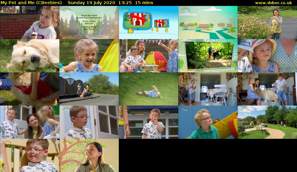 My Pet and Me (CBeebies) Sunday 19 July 2020 13:25 - 13:40