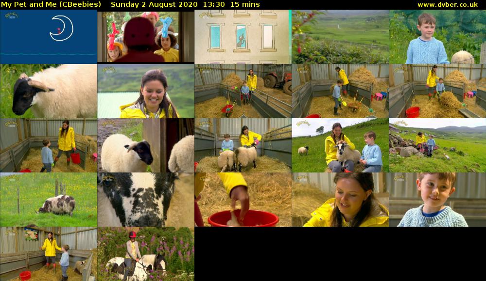 My Pet and Me (CBeebies) Sunday 2 August 2020 13:30 - 13:45