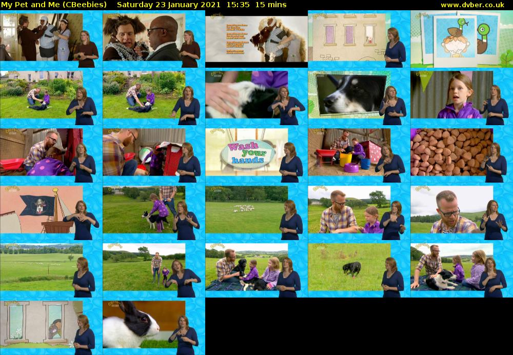 My Pet and Me (CBeebies) Saturday 23 January 2021 15:35 - 15:50