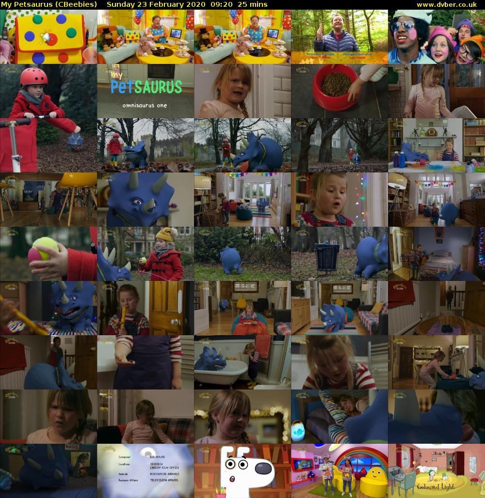 My Petsaurus (CBeebies) Sunday 23 February 2020 09:20 - 09:45