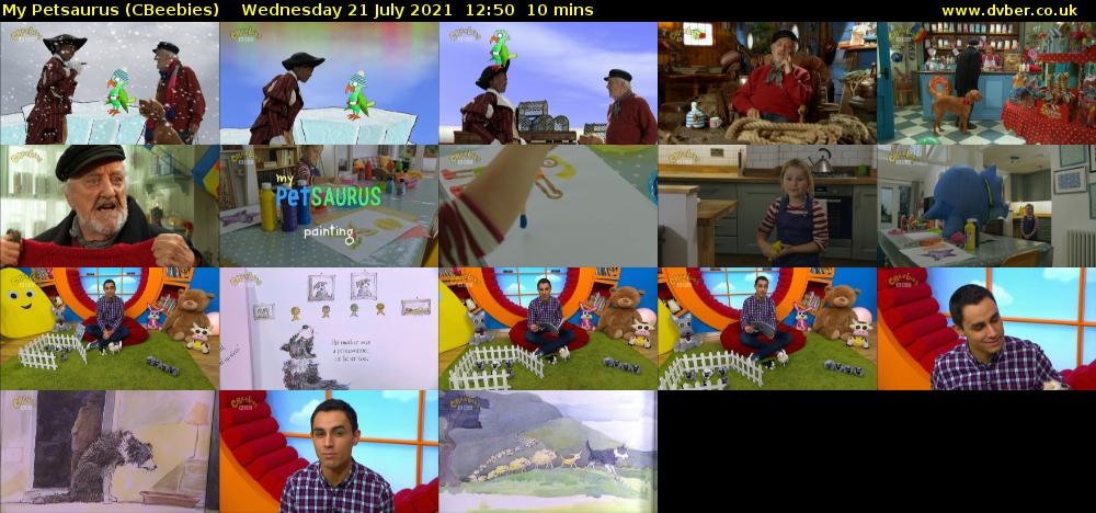 My Petsaurus (CBeebies) Wednesday 21 July 2021 12:50 - 13:00