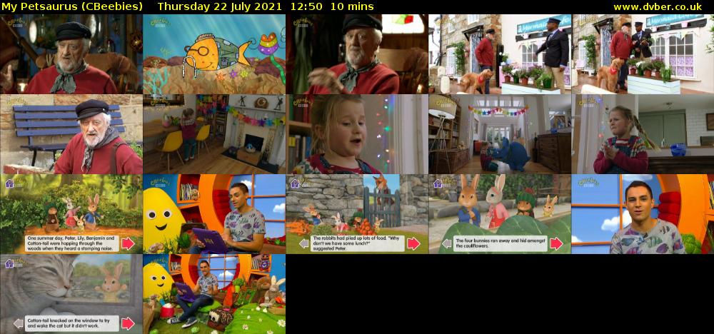 My Petsaurus (CBeebies) Thursday 22 July 2021 12:50 - 13:00