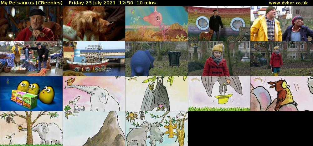 My Petsaurus (CBeebies) Friday 23 July 2021 12:50 - 13:00