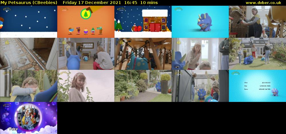 My Petsaurus (CBeebies) Friday 17 December 2021 16:45 - 16:55