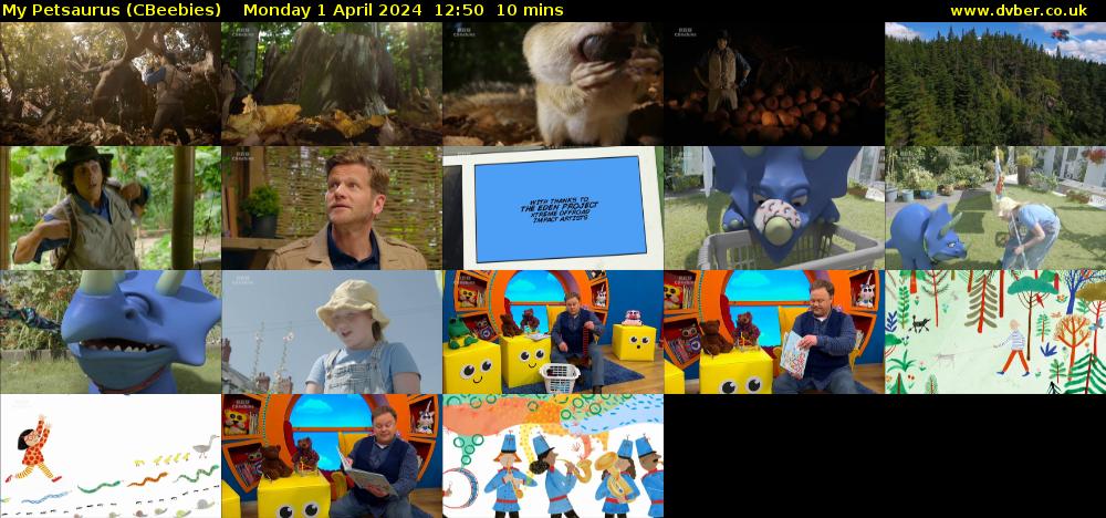 My Petsaurus (CBeebies) Monday 1 April 2024 12:50 - 13:00