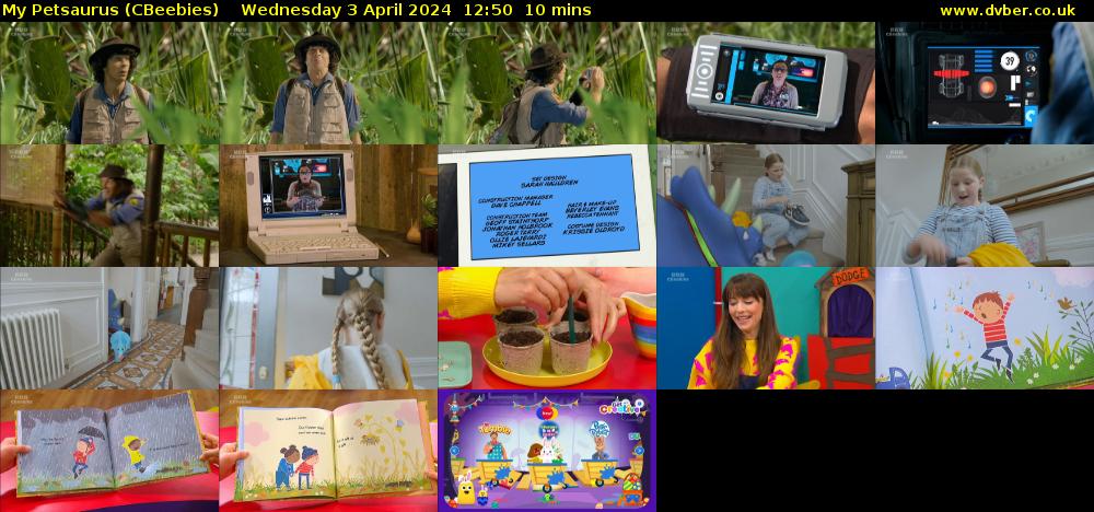 My Petsaurus (CBeebies) Wednesday 3 April 2024 12:50 - 13:00