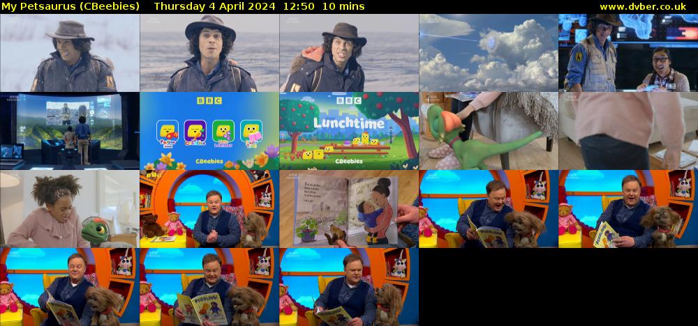 My Petsaurus (CBeebies) Thursday 4 April 2024 12:50 - 13:00
