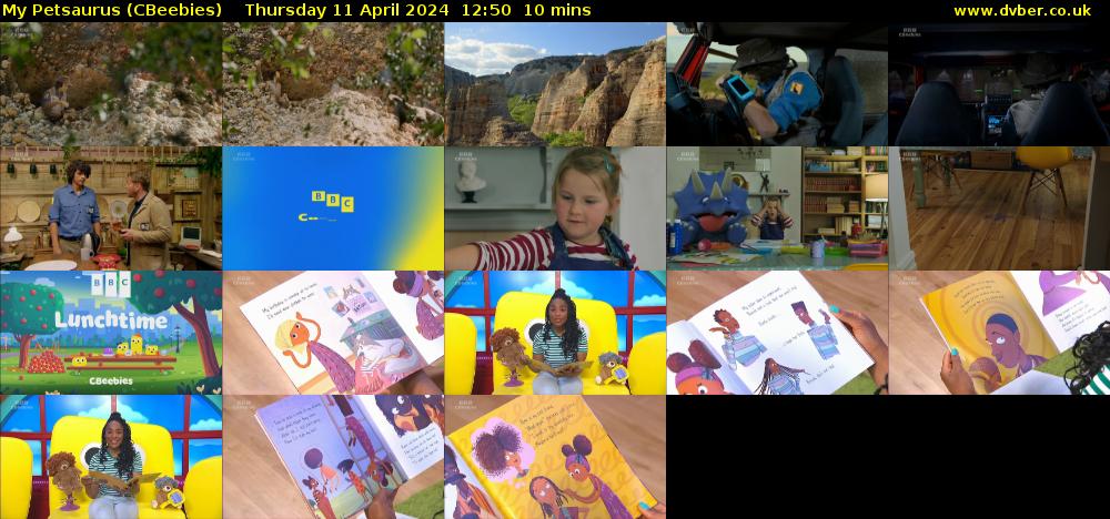 My Petsaurus (CBeebies) Thursday 11 April 2024 12:50 - 13:00