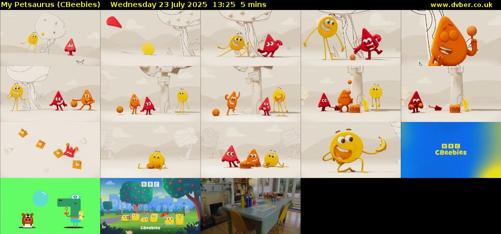 My Petsaurus (CBeebies) Wednesday 23 July 2025 13:25 - 13:30