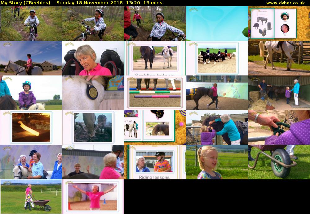 My Story (CBeebies) Sunday 18 November 2018 13:20 - 13:35