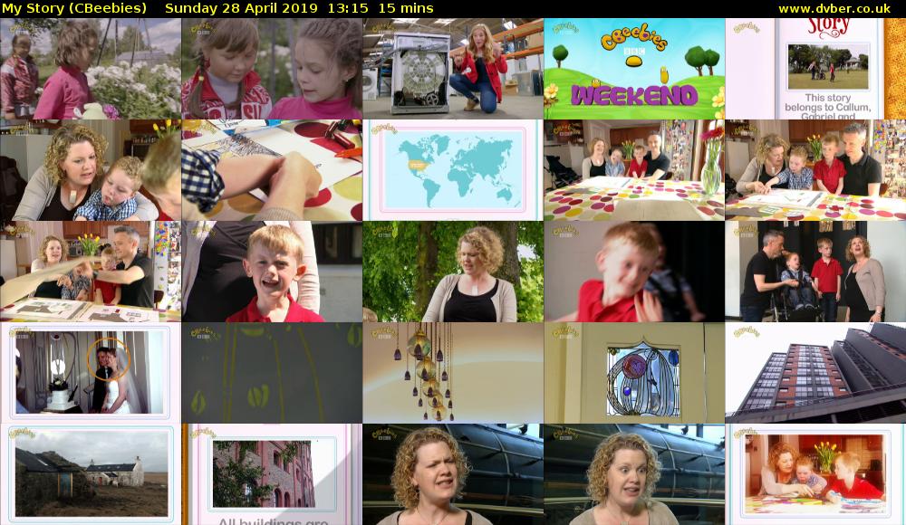 My Story (CBeebies) Sunday 28 April 2019 13:15 - 13:30