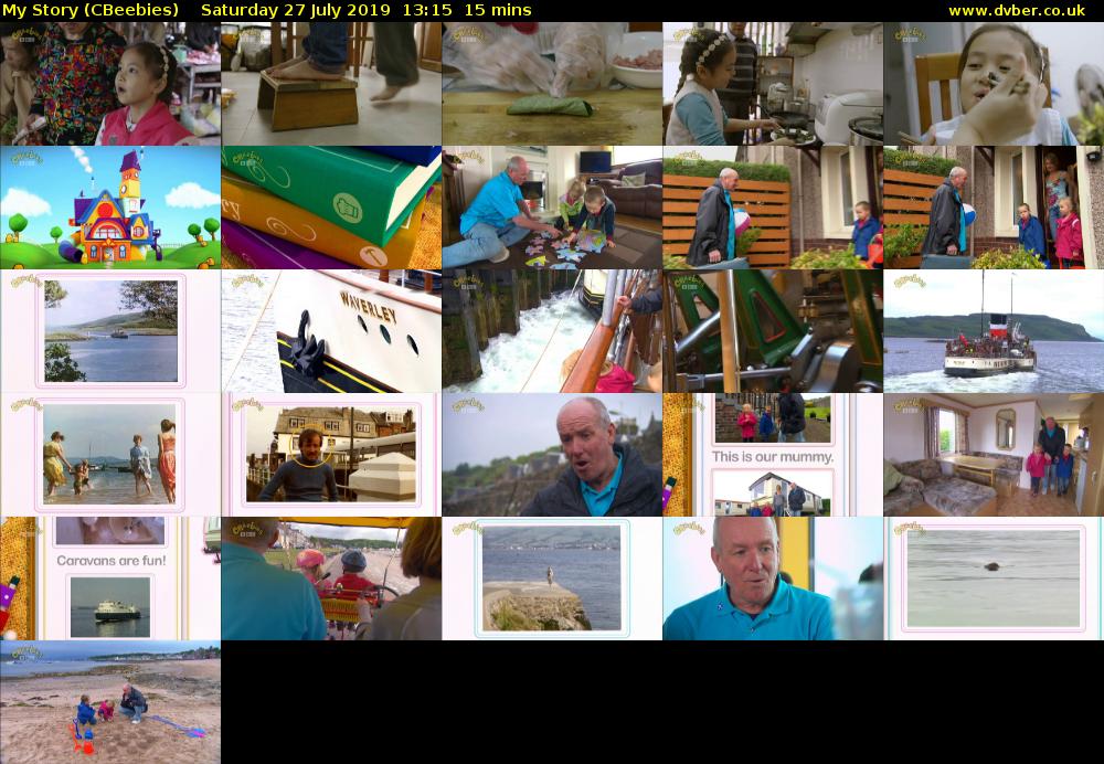 My Story (CBeebies) Saturday 27 July 2019 13:15 - 13:30
