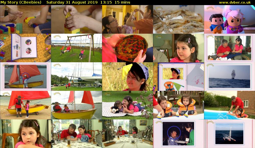 My Story (CBeebies) Saturday 31 August 2019 13:15 - 13:30