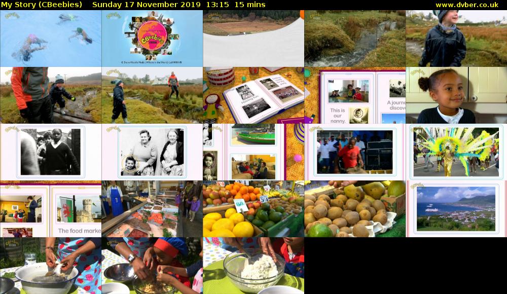 My Story (CBeebies) Sunday 17 November 2019 13:15 - 13:30