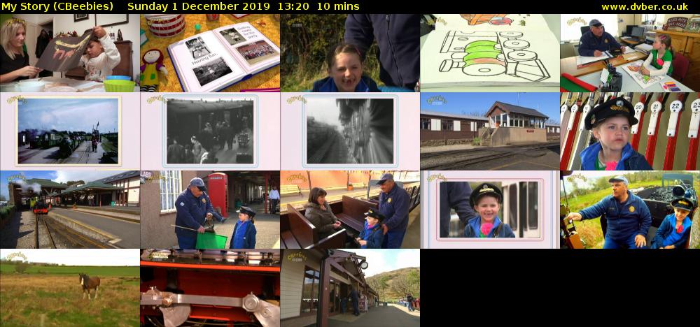My Story (CBeebies) Sunday 1 December 2019 13:20 - 13:30