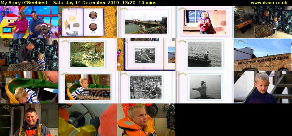 My Story (CBeebies) Saturday 14 December 2019 13:20 - 13:30
