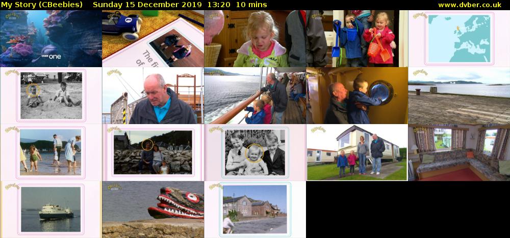 My Story (CBeebies) Sunday 15 December 2019 13:20 - 13:30