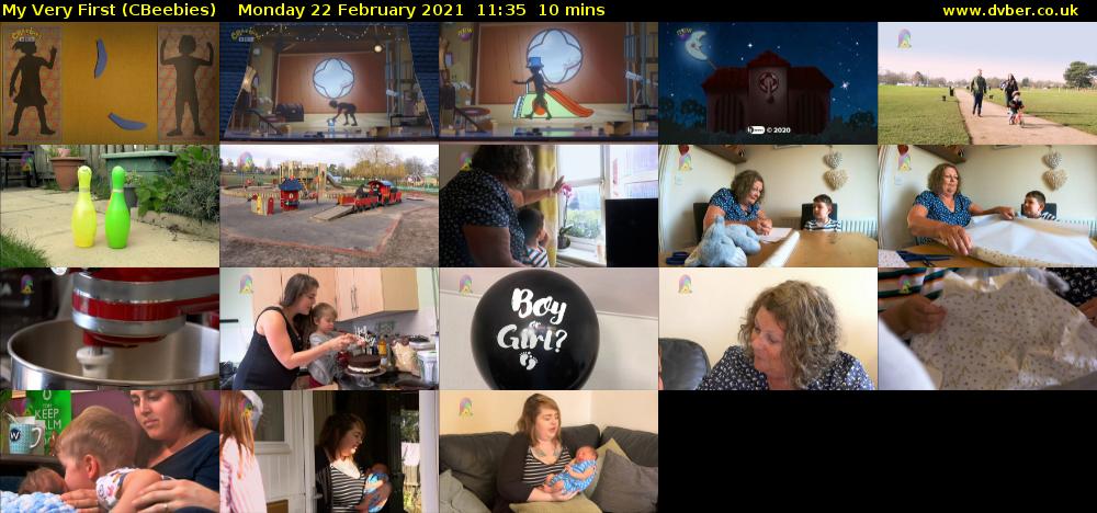 My Very First (CBeebies) Monday 22 February 2021 11:35 - 11:45