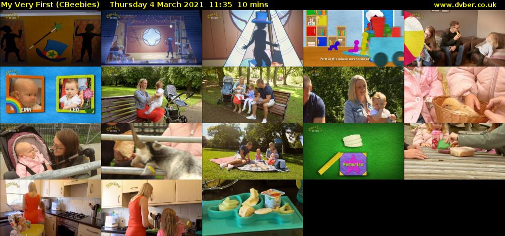 My Very First (CBeebies) Thursday 4 March 2021 11:35 - 11:45
