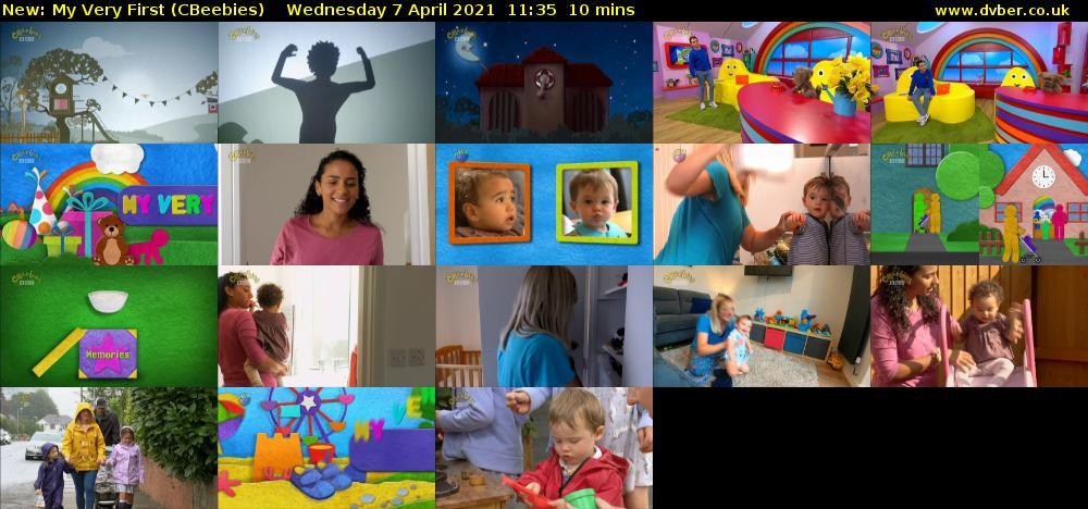 My Very First (CBeebies) Wednesday 7 April 2021 11:35 - 11:45
