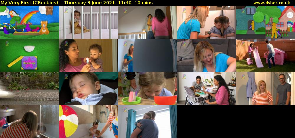 My Very First (CBeebies) Thursday 3 June 2021 11:40 - 11:50