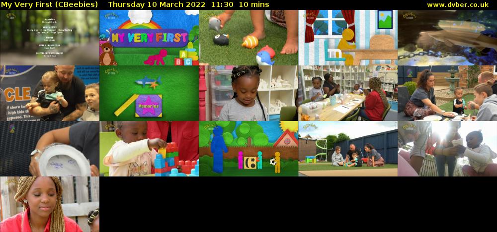 My Very First (CBeebies) Thursday 10 March 2022 11:30 - 11:40