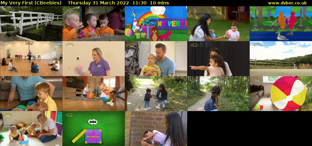 My Very First (CBeebies) Thursday 31 March 2022 11:30 - 11:40