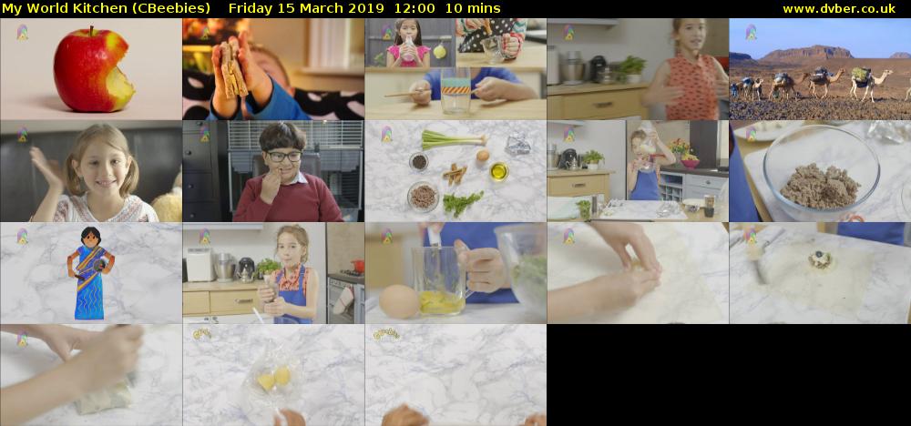 My World Kitchen (CBeebies) Friday 15 March 2019 12:00 - 12:10
