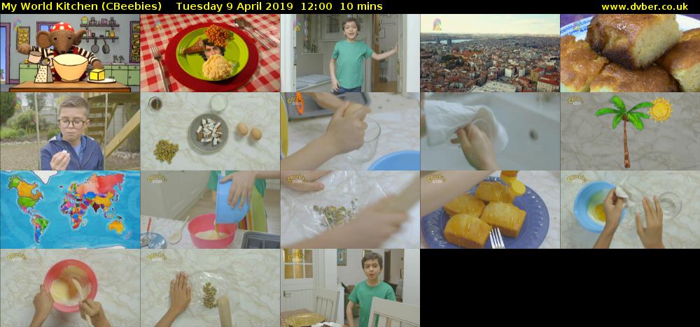 My World Kitchen (CBeebies) Tuesday 9 April 2019 12:00 - 12:10