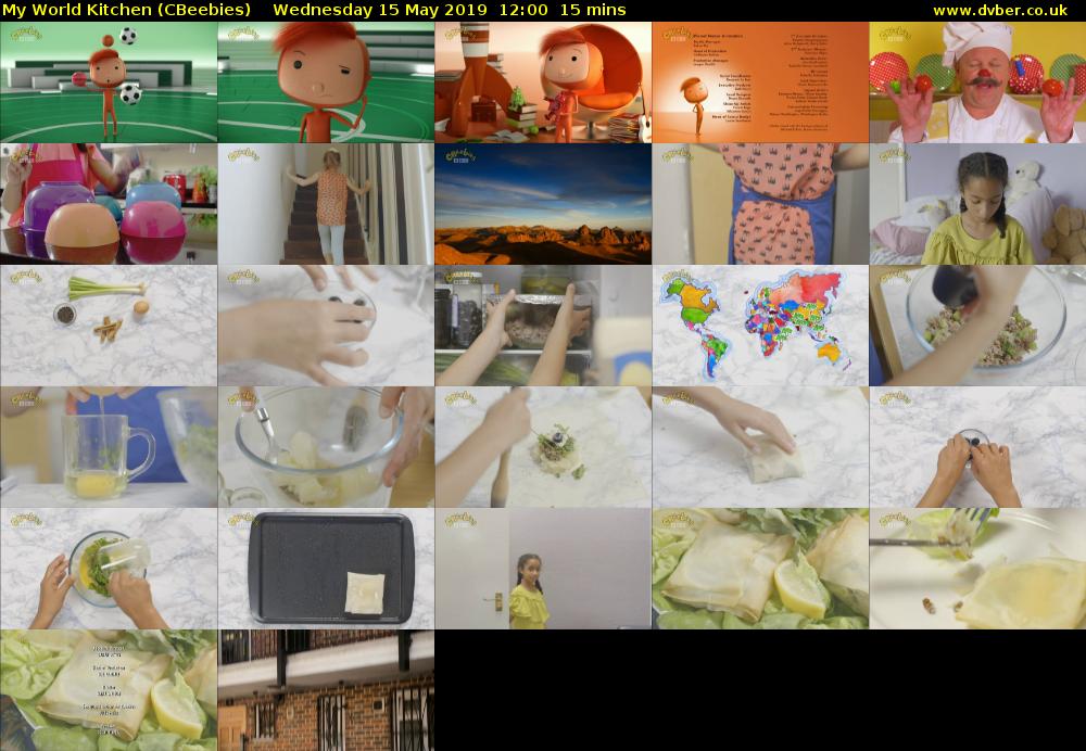 My World Kitchen (CBeebies) Wednesday 15 May 2019 12:00 - 12:15