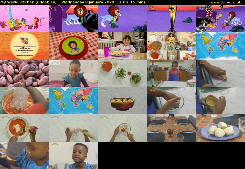 My World Kitchen (CBeebies) Wednesday 8 January 2020 12:00 - 12:15