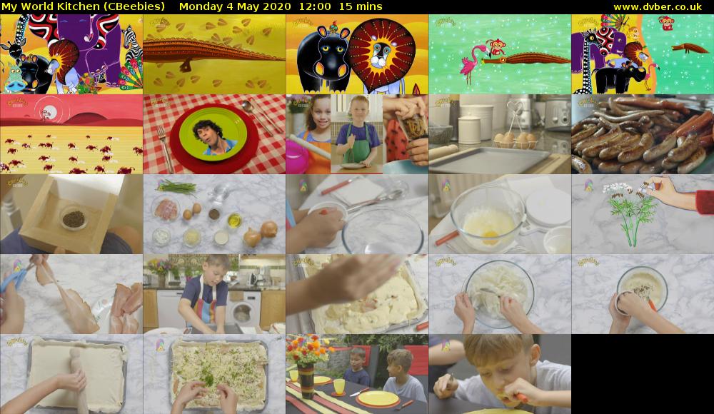 My World Kitchen (CBeebies) Monday 4 May 2020 12:00 - 12:15