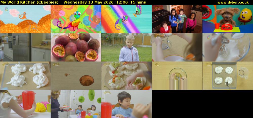 My World Kitchen (CBeebies) Wednesday 13 May 2020 12:00 - 12:15