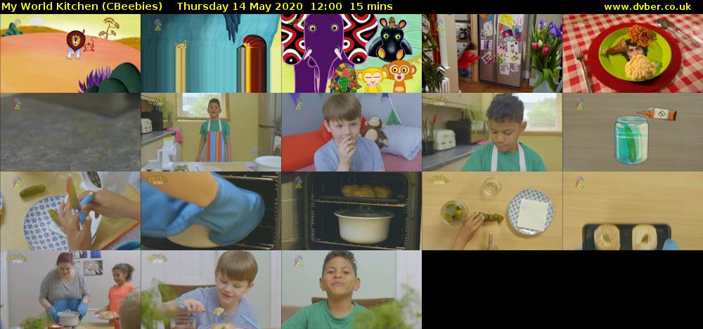 My World Kitchen (CBeebies) Thursday 14 May 2020 12:00 - 12:15