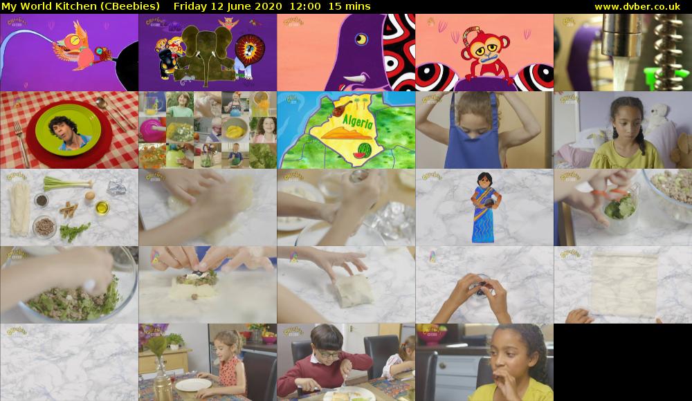 My World Kitchen (CBeebies) Friday 12 June 2020 12:00 - 12:15