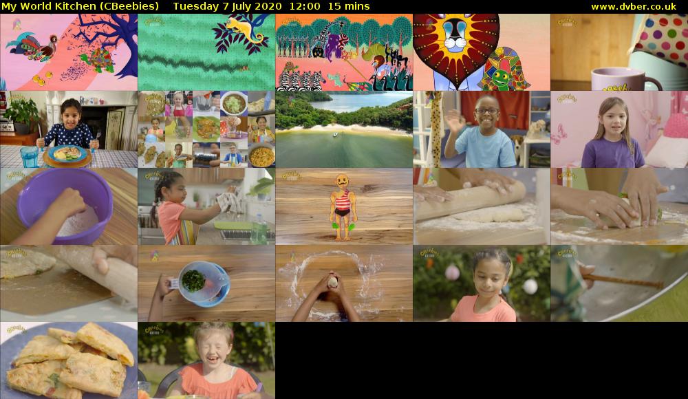 My World Kitchen (CBeebies) Tuesday 7 July 2020 12:00 - 12:15