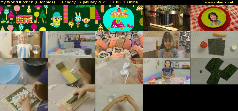 My World Kitchen (CBeebies) Tuesday 12 January 2021 12:00 - 12:10