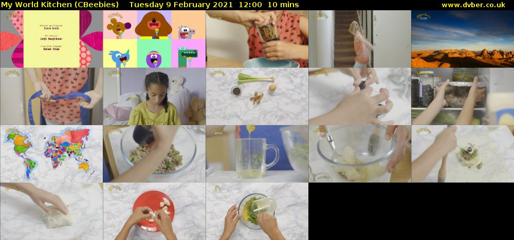 My World Kitchen (CBeebies) Tuesday 9 February 2021 12:00 - 12:10