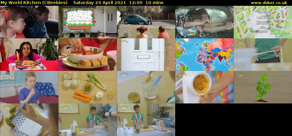 My World Kitchen (CBeebies) Saturday 24 April 2021 12:00 - 12:10