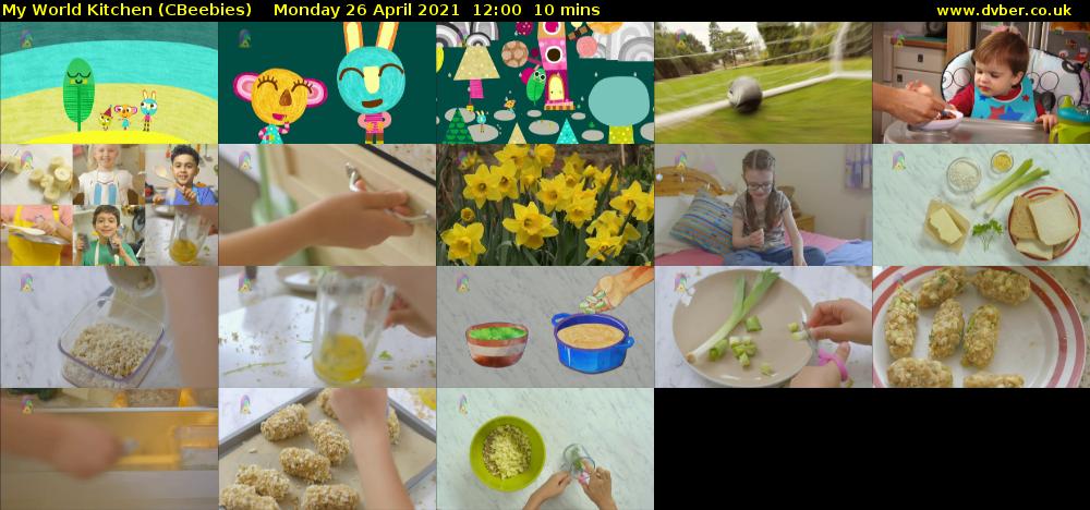 My World Kitchen (CBeebies) Monday 26 April 2021 12:00 - 12:10