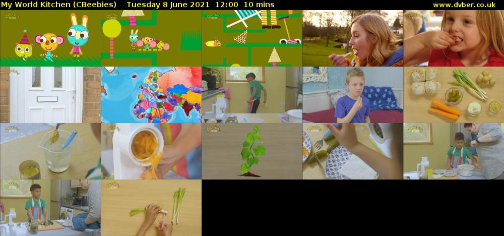 My World Kitchen (CBeebies) Tuesday 8 June 2021 12:00 - 12:10