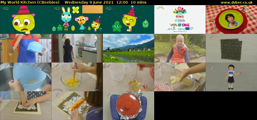 My World Kitchen (CBeebies) Wednesday 9 June 2021 12:00 - 12:10