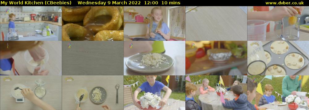 My World Kitchen (CBeebies) Wednesday 9 March 2022 12:00 - 12:10