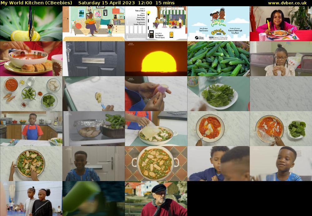 My World Kitchen (CBeebies) Saturday 15 April 2023 12:00 - 12:15