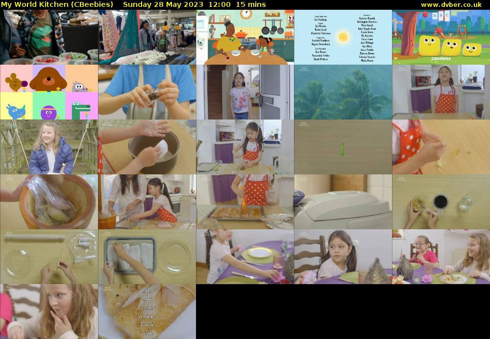 My World Kitchen (CBeebies) Sunday 28 May 2023 12:00 - 12:15