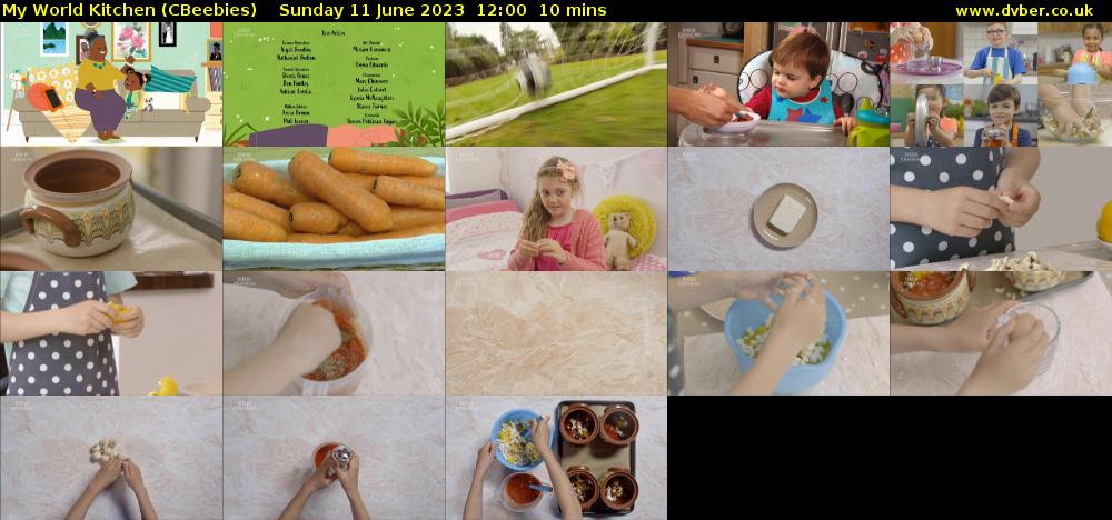 My World Kitchen (CBeebies) Sunday 11 June 2023 12:00 - 12:10