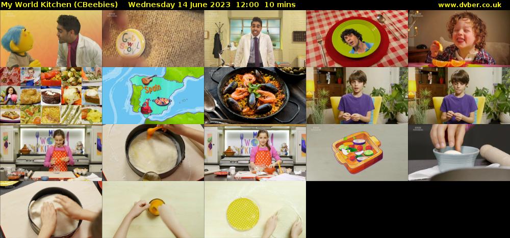My World Kitchen (CBeebies) Wednesday 14 June 2023 12:00 - 12:10