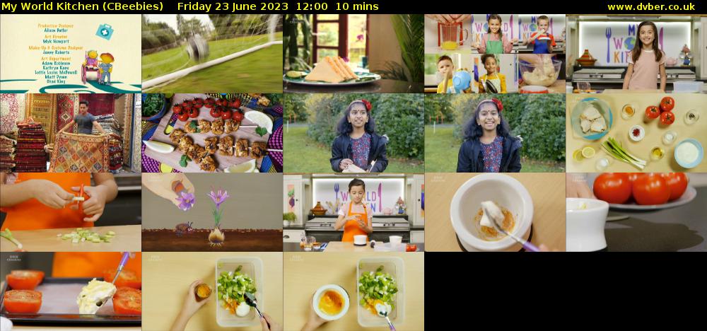 My World Kitchen (CBeebies) Friday 23 June 2023 12:00 - 12:10