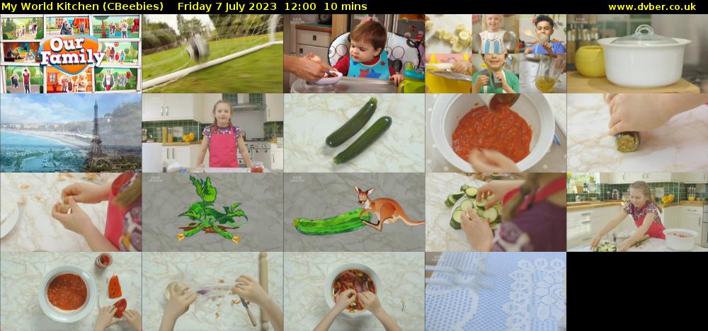 My World Kitchen (CBeebies) Friday 7 July 2023 12:00 - 12:10