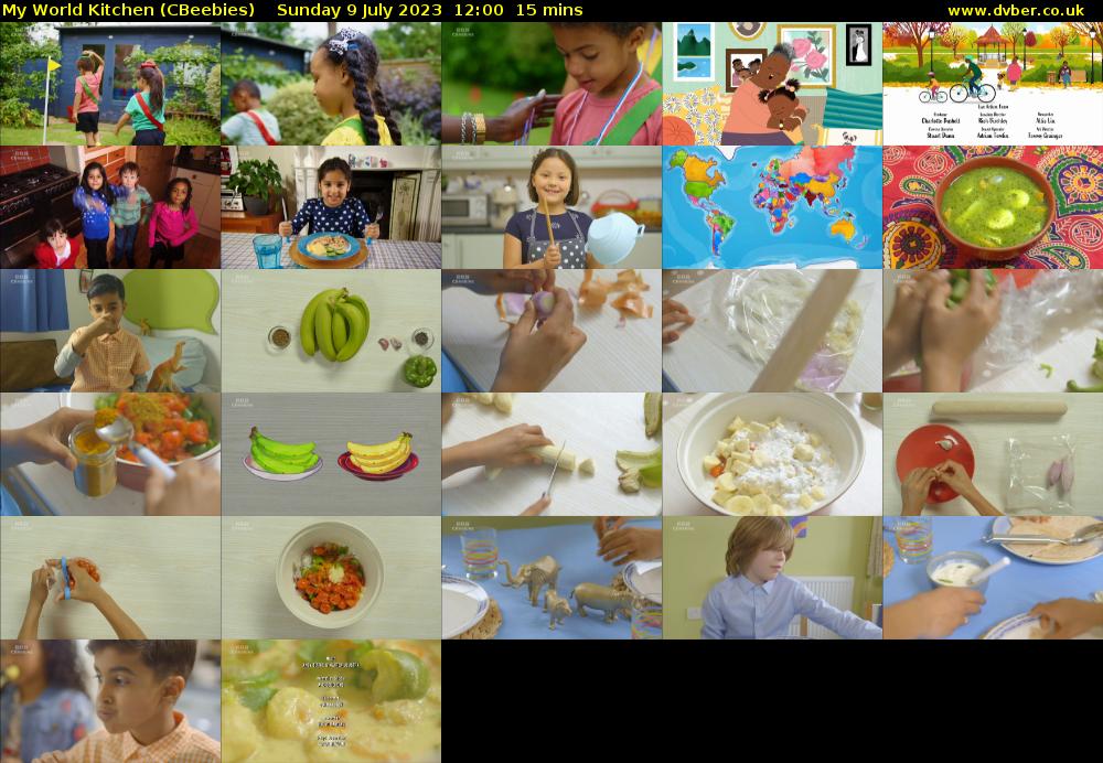 My World Kitchen (CBeebies) Sunday 9 July 2023 12:00 - 12:15